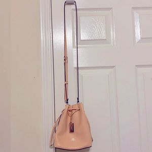 Coach leather, pink bag.